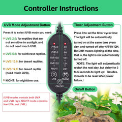 Hygger zoo UVB light ideal for bearded dragon basking.