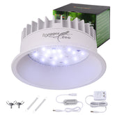Hygger Zoo UVB light with curved reflector for desert reptiles.