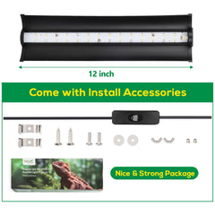 Hygger Zoo UVB Light aluminum heat-dissipation housing extending LED life
