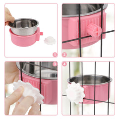 Hypeety versatile food and water bowl for kennel use