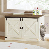Hzuaneri cat litter box enclosure with cushion provides a cozy private space for cats