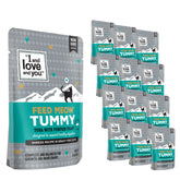 I and Love and You Feed Meow Tummy tuna-pumpkin shredded boosts protein flavor.
