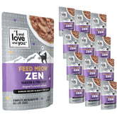 I AND LOVE AND YOU Meow Zen sardine-tuna pack shot emphasizing grain-free, protein-rich seafood.