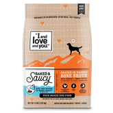 I and Love and You heart-shaped kibble with bone broth glaze for tasty meals.