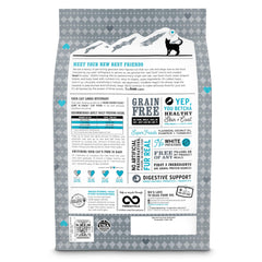 I and love and you Nude dry cat food front bag highlights grain-free, limited-ingredient recipe.