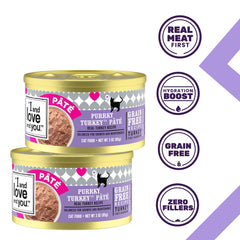 I AND LOVE AND YOU Purrky Turkey Pate texture close-up highlighting rich turkey flavor