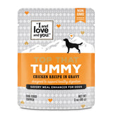 I and love and you Top That Tummy chicken in gravy pouch, protein-packed meal topper for dogs