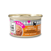 I and Love and You Wet Cat Food Chicken Me Out Pâté can shows smooth texture for palatability.