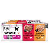 I AND LOVE AND YOU XOXOs chicken pate can, smooth texture for easy feeding.
