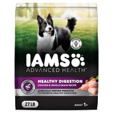 IAMS Advanced Health dry dog food real chicken kibble for digestion support