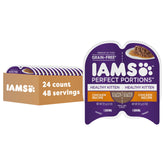 IAMS Perfect Portions twin-pack trays for convenient, mess-free feline feeding.