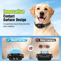 ianciu bark collar on adjustable strap highlights easy fit.