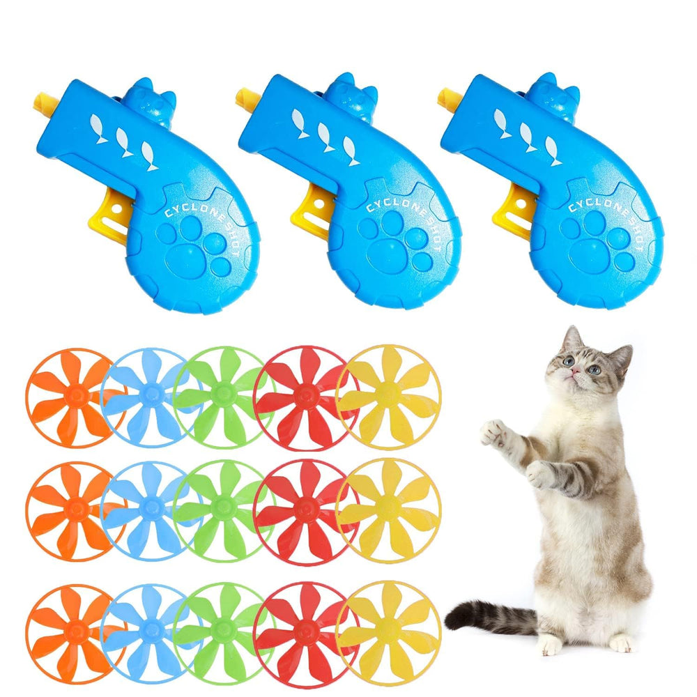 IAXSEE cat fetch toy propeller yellow head promotes active indoor play.