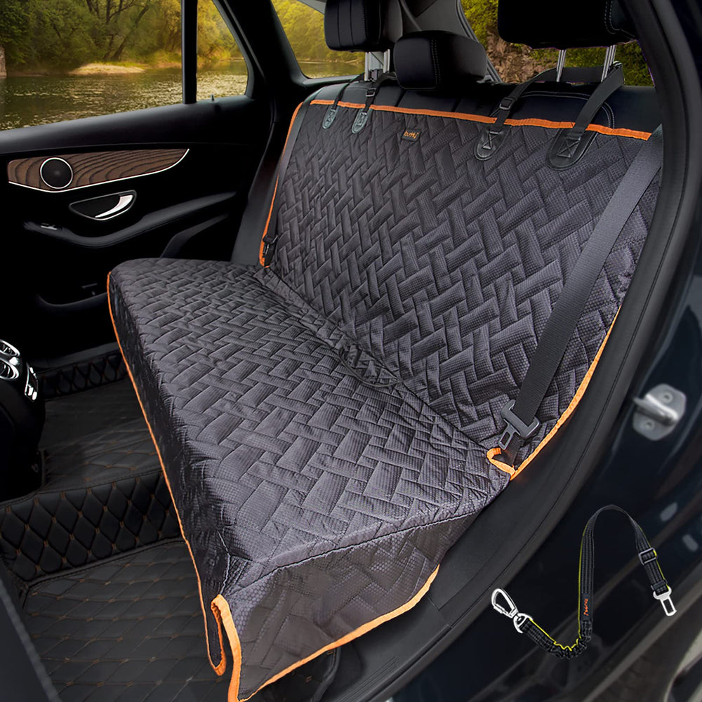 iBuddy Bench Dog Seat Cover with waterproof Oxford material protecting rear seats from spills