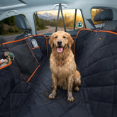 iBuddy luxury dog car seat cover with breathable mesh window enhances comfort on trips.