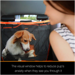 iBuddy side flaps shield door panels during pet entry and exit.
