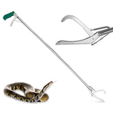 IC ICLOVER 52-inch snake tongs showing long reach for safe distance capture