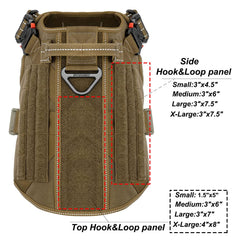 ICEFANG Tactical Dog Harness front chest view emphasizes anti-pull D-ring for calm walks.
