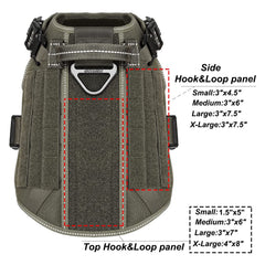 ICEFANG Tactical Dog Harness Medium, buckle closeup, highlights heavy-duty hardware for reliable use.