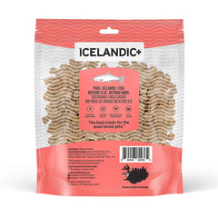 Icelandic+ Mini Fish Chips Salmon close-up showing crunchy texture for dental-friendly snacking.