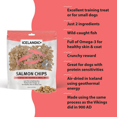 Icelandic+ Mini Fish Chips training reward ideal for small dogs.