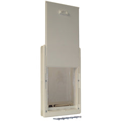 Ideal Pet Soft Flap Cat Door telescoping frame adjusts to door thickness.