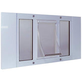 Ideal Pet Products aluminum sash window pet door with adjustable width for versatile home setups