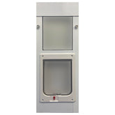Ideal Pet Products vertical sash window door installed, enabling easy pet access.