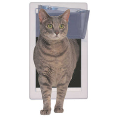 Ideal Pet Soft Flap Cat Door clear flap enabling pets to see the passage ahead.