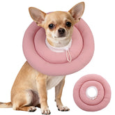 IDOMIK dog recovery collar pink soft cone provides gentle post-surgery comfort