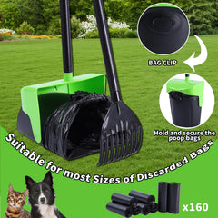 ienjoyed Pooper Scooper bag-clip-system secures bags for tidy cleanup.