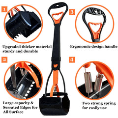 ienjoyed pooper scooper teeth action aids secure pickup of waste and debris.