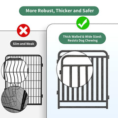 IGNYX 32-inch dog playpen folds for compact storage and portability.