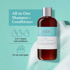 iGroom All-in-One lather closeup highlighting easy rinse.