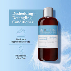iGroom conditioner pour showing mango scent during bath