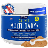 iHeartDogs 24in1 daily scoop boosts vitality during meals.