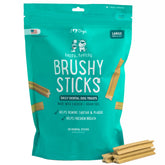 iHeartDogs Brushy Sticks packaging for easy at-home dental care.