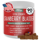 iHeartDogs cranberry-d-mannose urinary support bottle promotes canine urinary health.