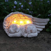 iHeartDogs Forever My Guardian Angel garden light glows at night for memorial