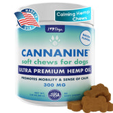 iHeartDogs hemp calming chews with bacon front pack promote calm