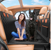 IJVAE dog seat cover with back-seat extender, sturdy hard bottom for stable rides.