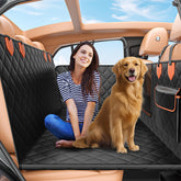 IJVAE truck back seat extender in front view with sturdy hammock