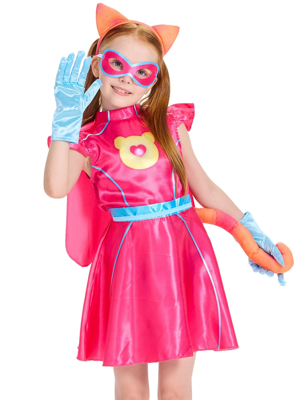 IKALI Pink Kitties dress for girls, perfect for Halloween play.