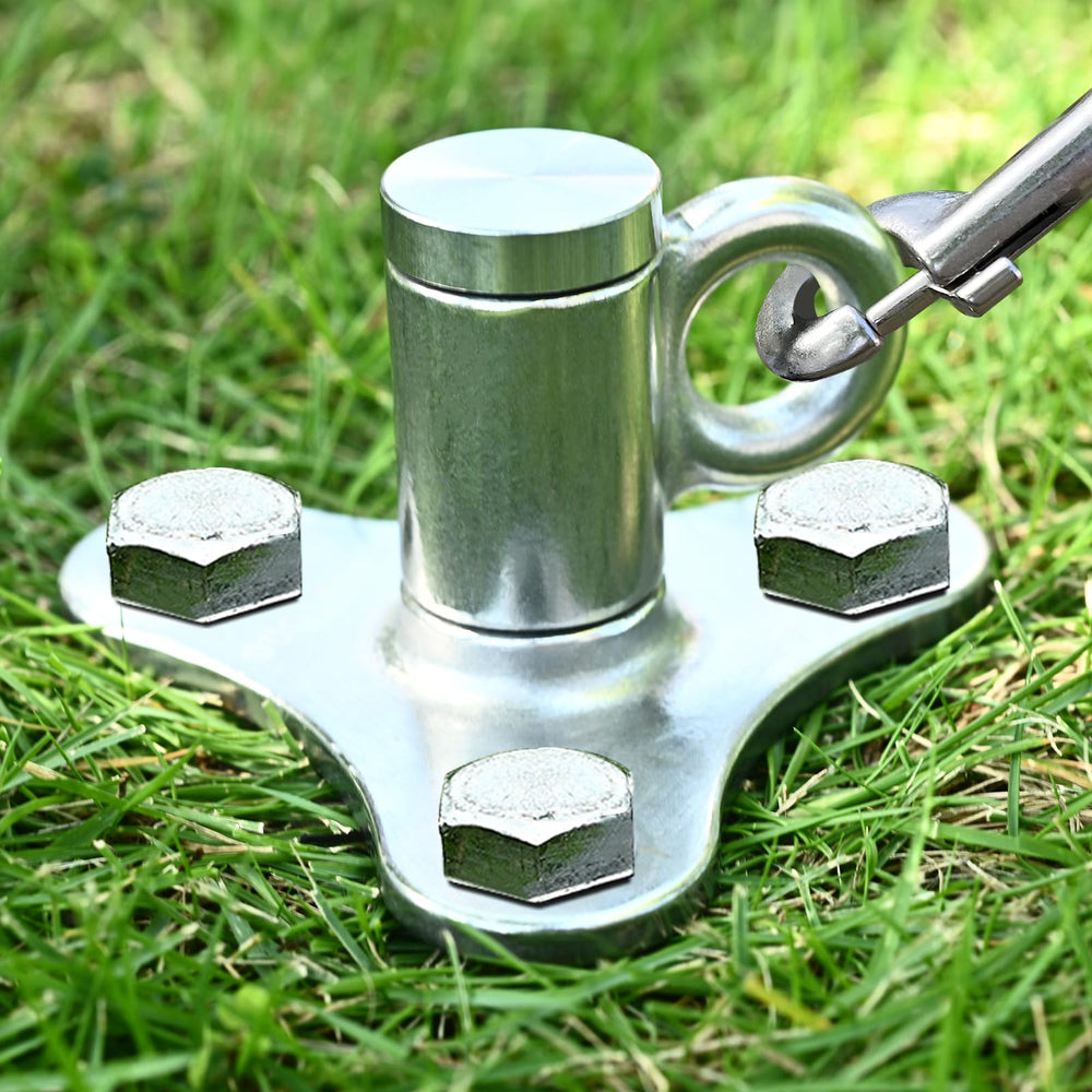 ikleione dog tie out stake 360° swivel demonstrates tangle-free freedom for large dogs