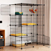 Oneluck 4-tier cat cage vertical-structure supports elevated kitten play and exercise