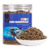 Dylan's cabin Freeze Dried Blood Worms - High Protein Fish Food (85g) for Freshwater & Saltwater