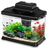 DaToo 1.6 Gallon Ultra-Clear Aquarium Starter Kit with LED Lighting & Quadruple Filtration