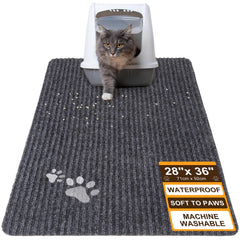 BEAUTYZOO Cat Litter Mat 28x36 in β Waterproof, Non-Slip, Soft on Paws