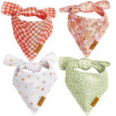 Remy+Roo large spring bandanas in a daisy pattern for sunny park outings.