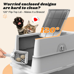 AIPERRO Stainless Steel Litter Box β High-Sided, Leak-Proof, Odor-Control for Big Cats
